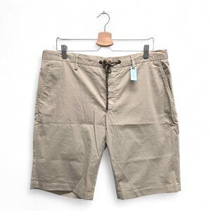 Alberto Men's Jump-K Slim Fit Solid Golf Shorts Size 36 Beige NWT